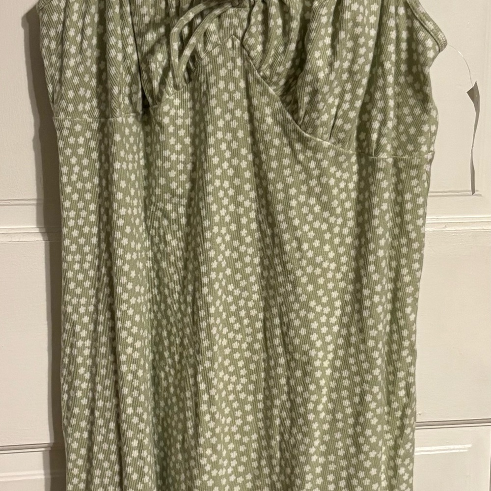 American Eagle Outfitters Olive Floral Dress